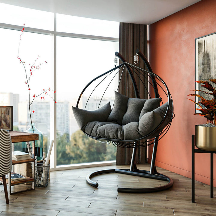 Jardin Double Swing Fix Hanedan - Anthracite