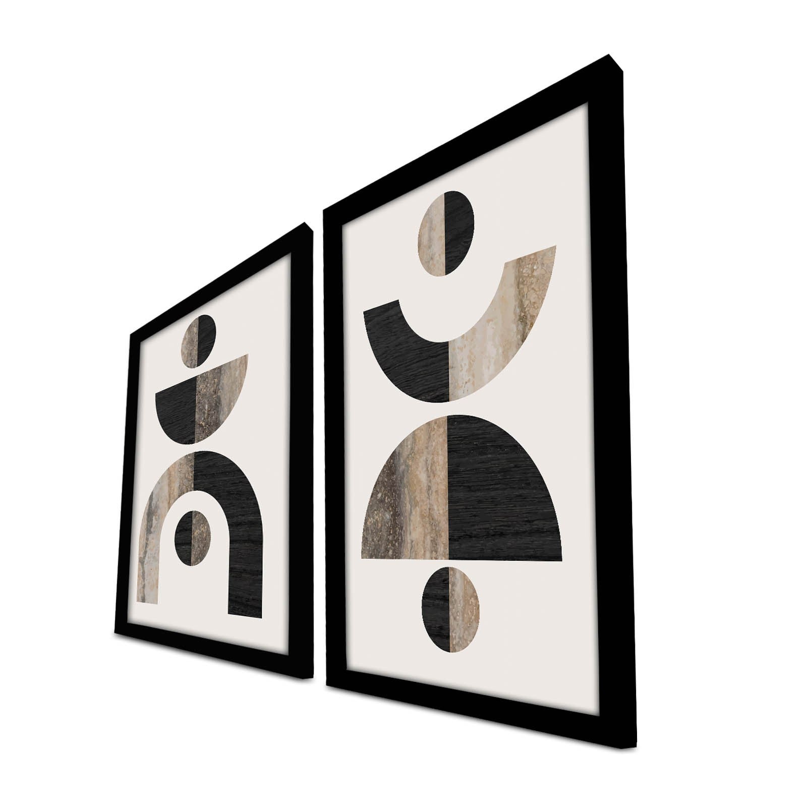 Peinture MDF encadrée décorative (2 pièces) 2P3853NISCT-014