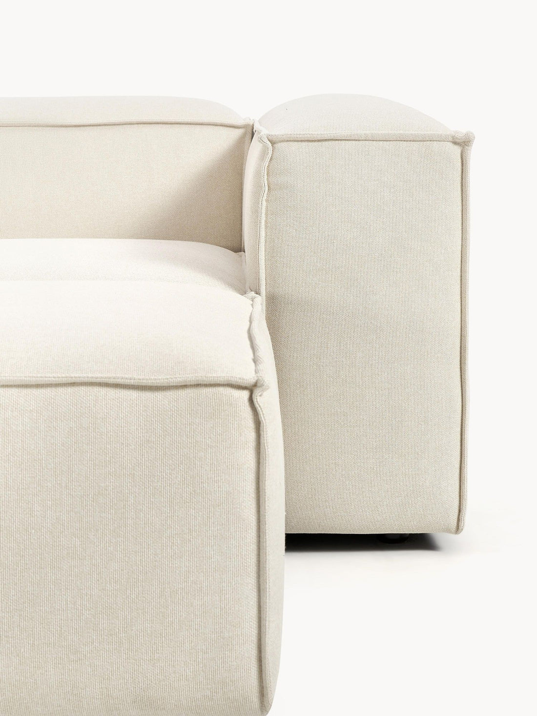 Canapé modulable 4 places en Lin avec pouf Frid