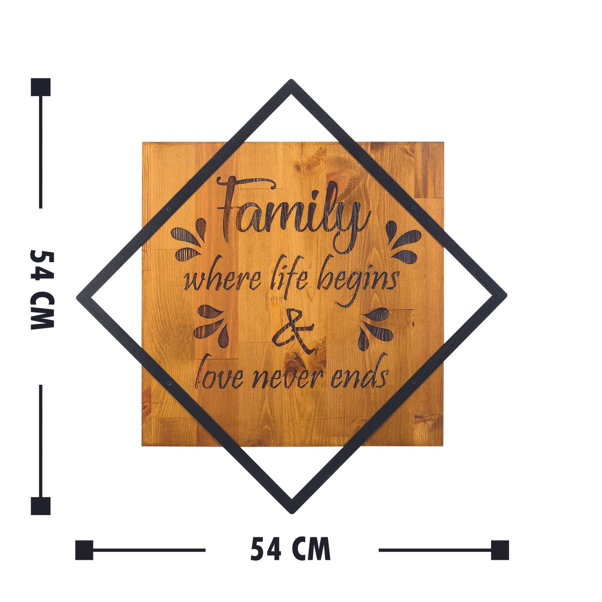 Accessoire mural en bois décoratif Family Where Life Begins
Love Never Ends