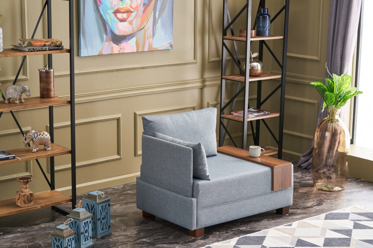 Canapé 1 place Fly Left - Light Blue