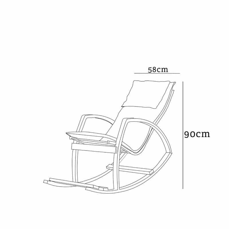 Vezir Fauteuil à bascule Gris