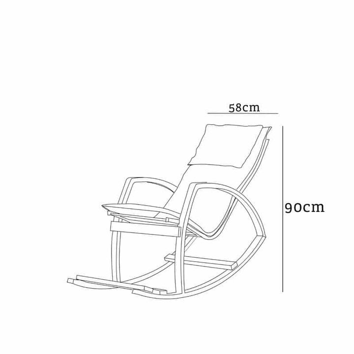 Vezir Fauteuil à bascule Gris