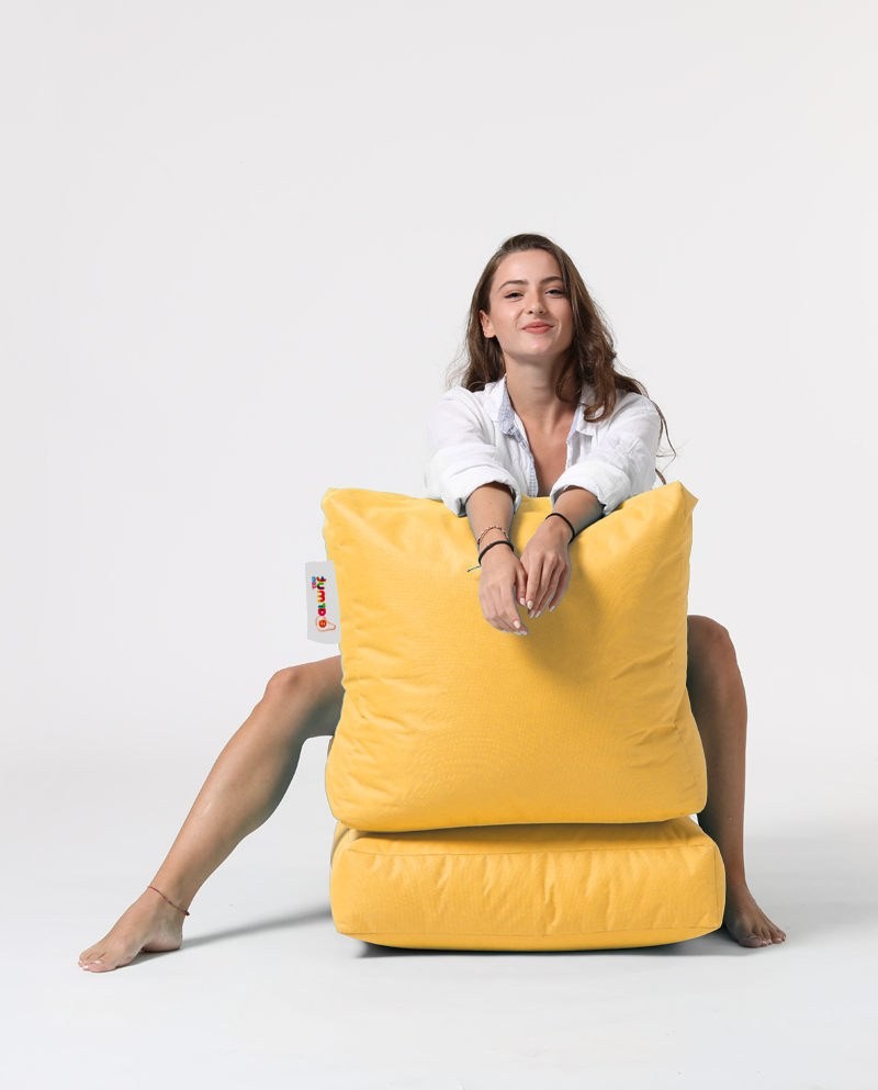 Sac de haricots de jardin Siesta Sofa Bed Pouf - Yellow