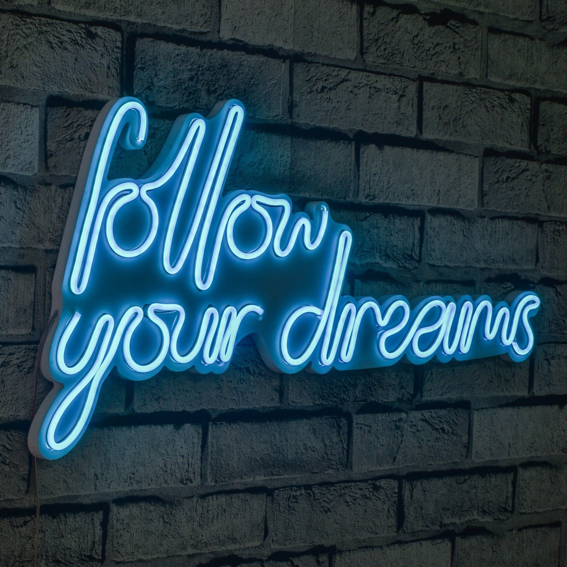 Éclairage LED en plastique décoratif Follow Your Dreams - Blue