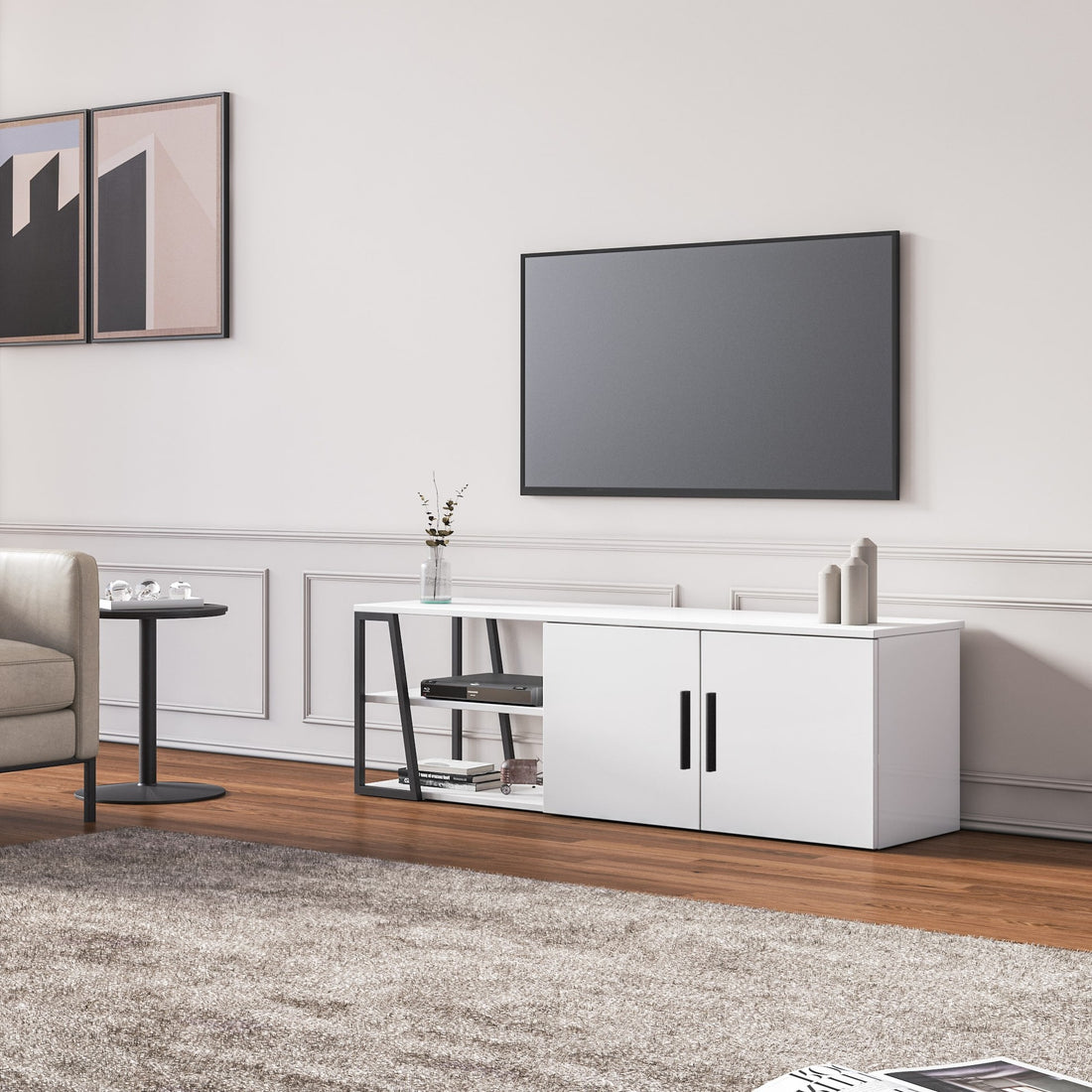 Manzoni Meuble Tv Blanc
