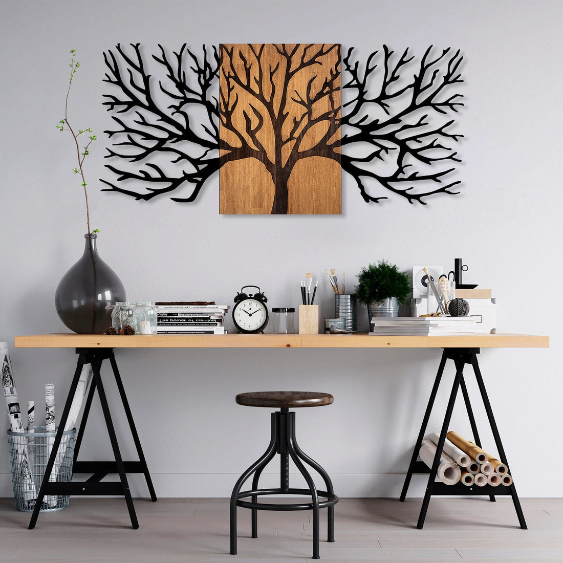 Accessoire mural en bois décoratif Tree - 327