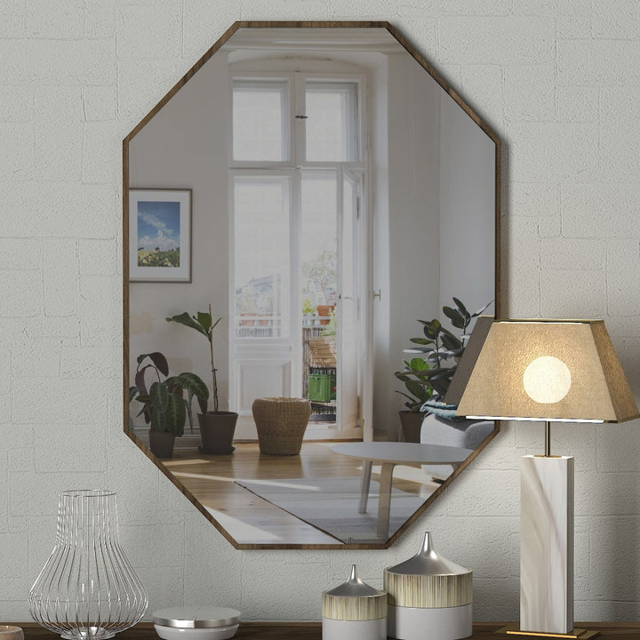 Miroir décoratif en aggloméré Lost - Walnut