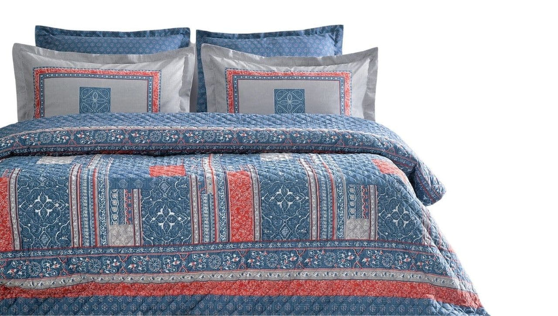 Areca Ensemble de Literie Matelassé Indigo