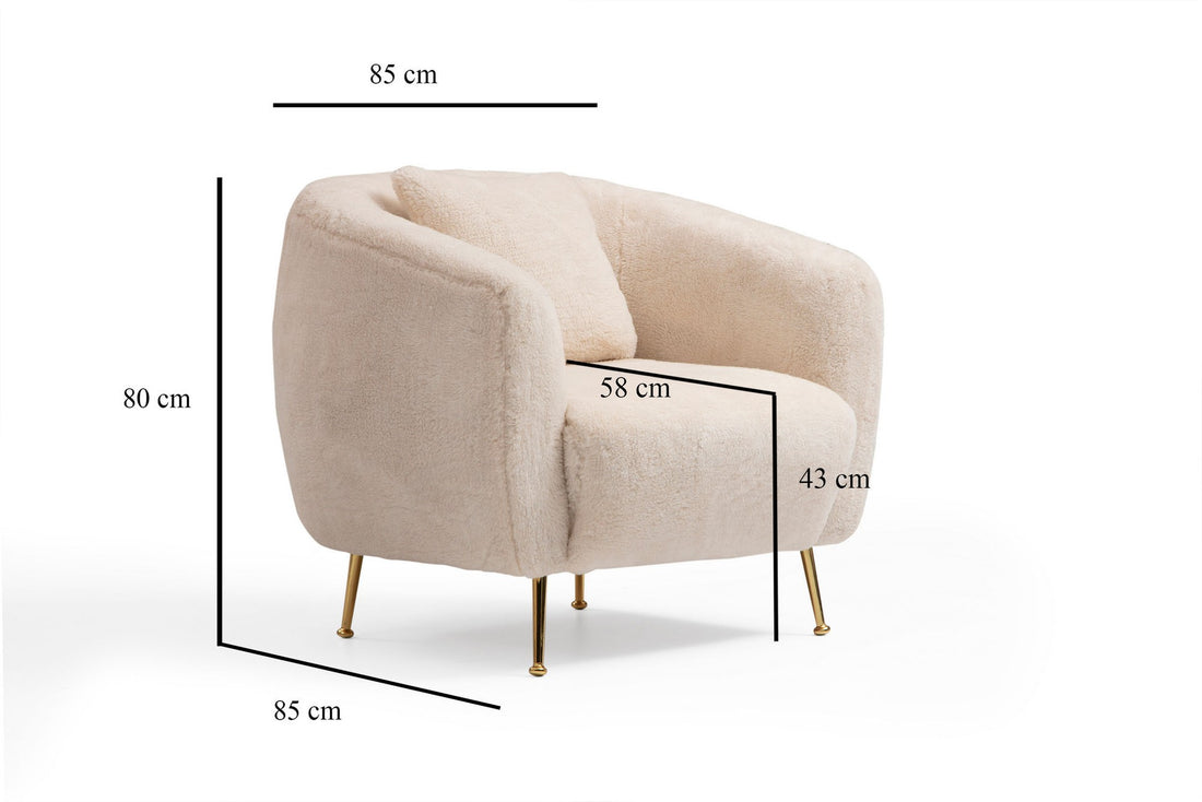 Fauteuil à oreilles Istiridye - Beige