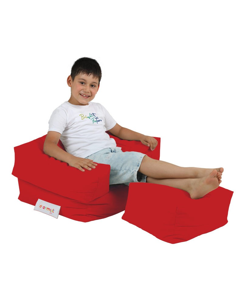 Pouf de jardin Kids Single Seat Pouffe - Red