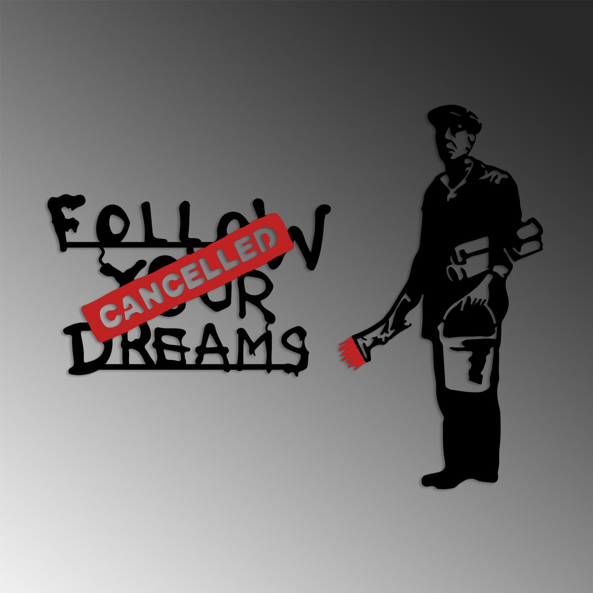 Accessoire mural en métal décoratif Banksy Metal 06