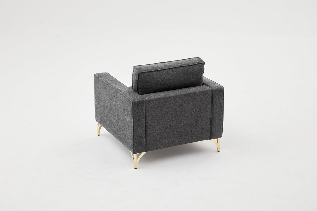 Canapé 1 place Berlin - Anthracite, Gold