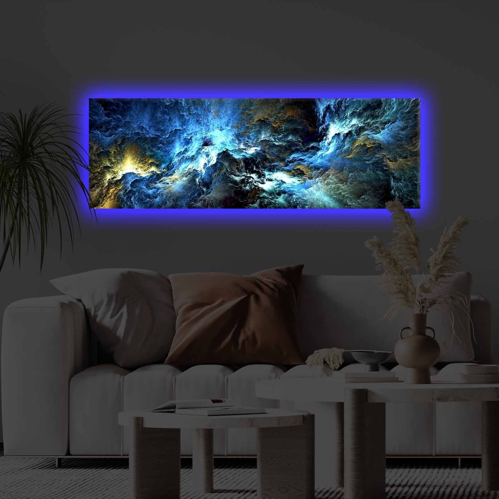 Peinture de toile éclairée à LED décorative 3090KTLGDACT - 005