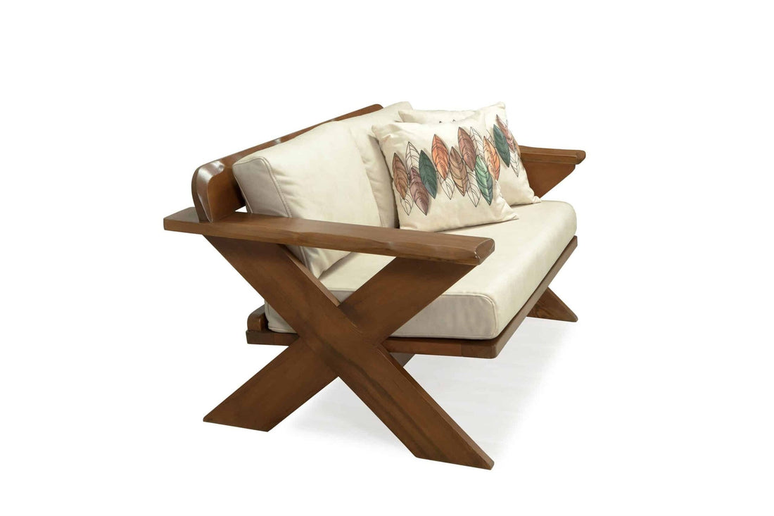 Salon de jardin avec coussins &amp; table basse Glace