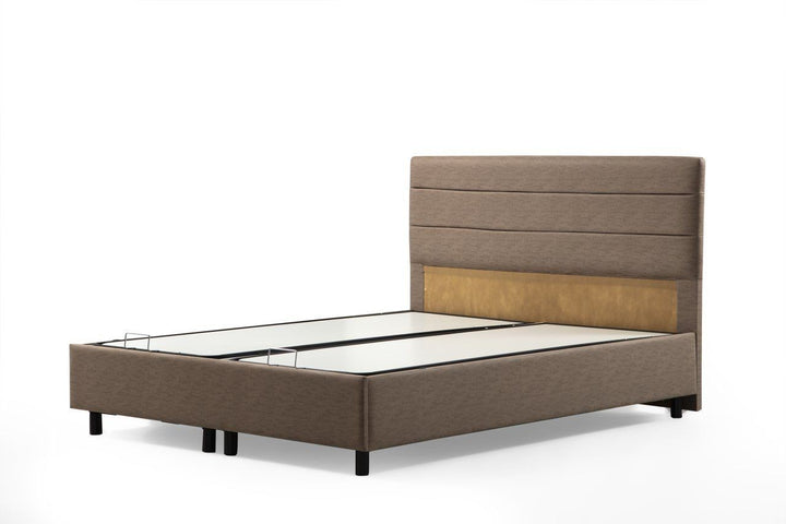 Base de lit double et tête de lit Orina 140 x 200 - Brown