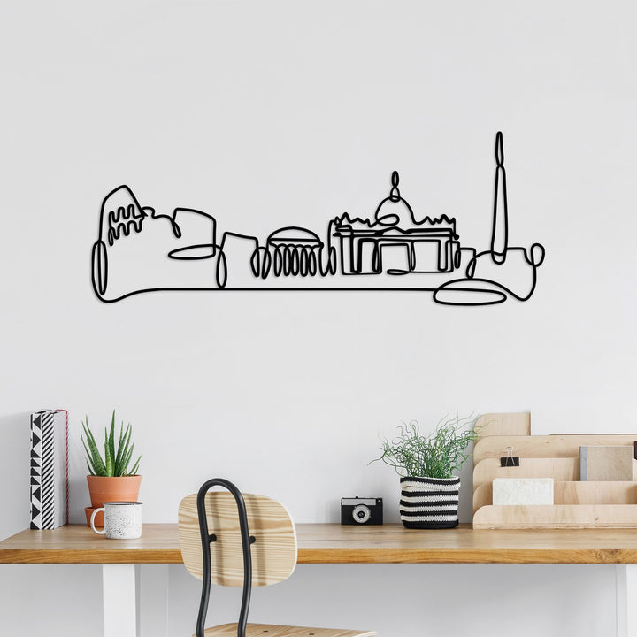 Accessoire mural en métal décoratif City