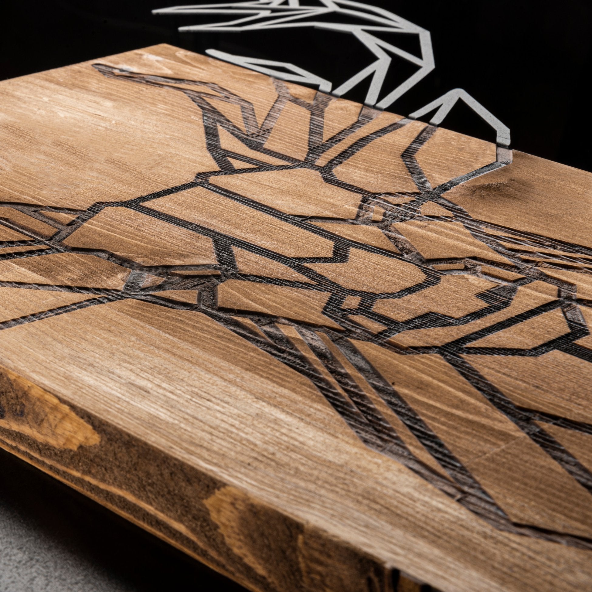 Accessoire mural en bois décoratif Deer