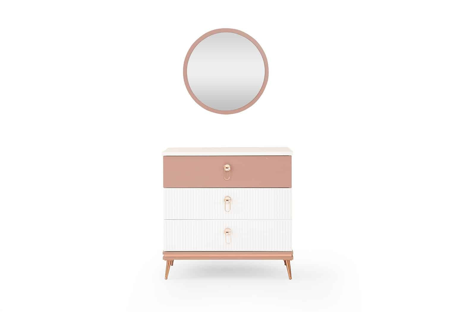 Rosetta Chiffonnier 3 tiroirs avec miroir