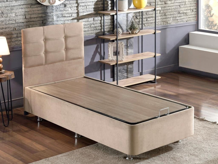 Base de lit unique et tête de lit Polo - Light Brown (90 x 190)