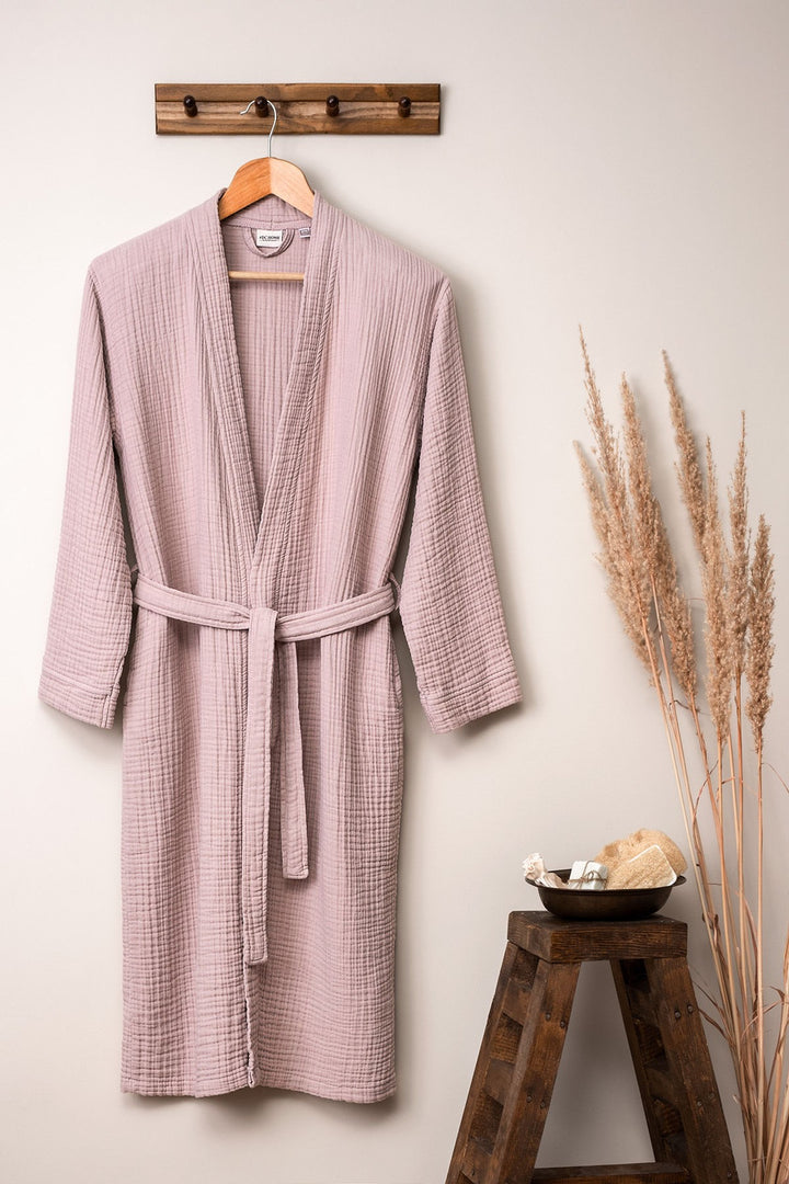 Peignoir unisexe Kimono - Powder