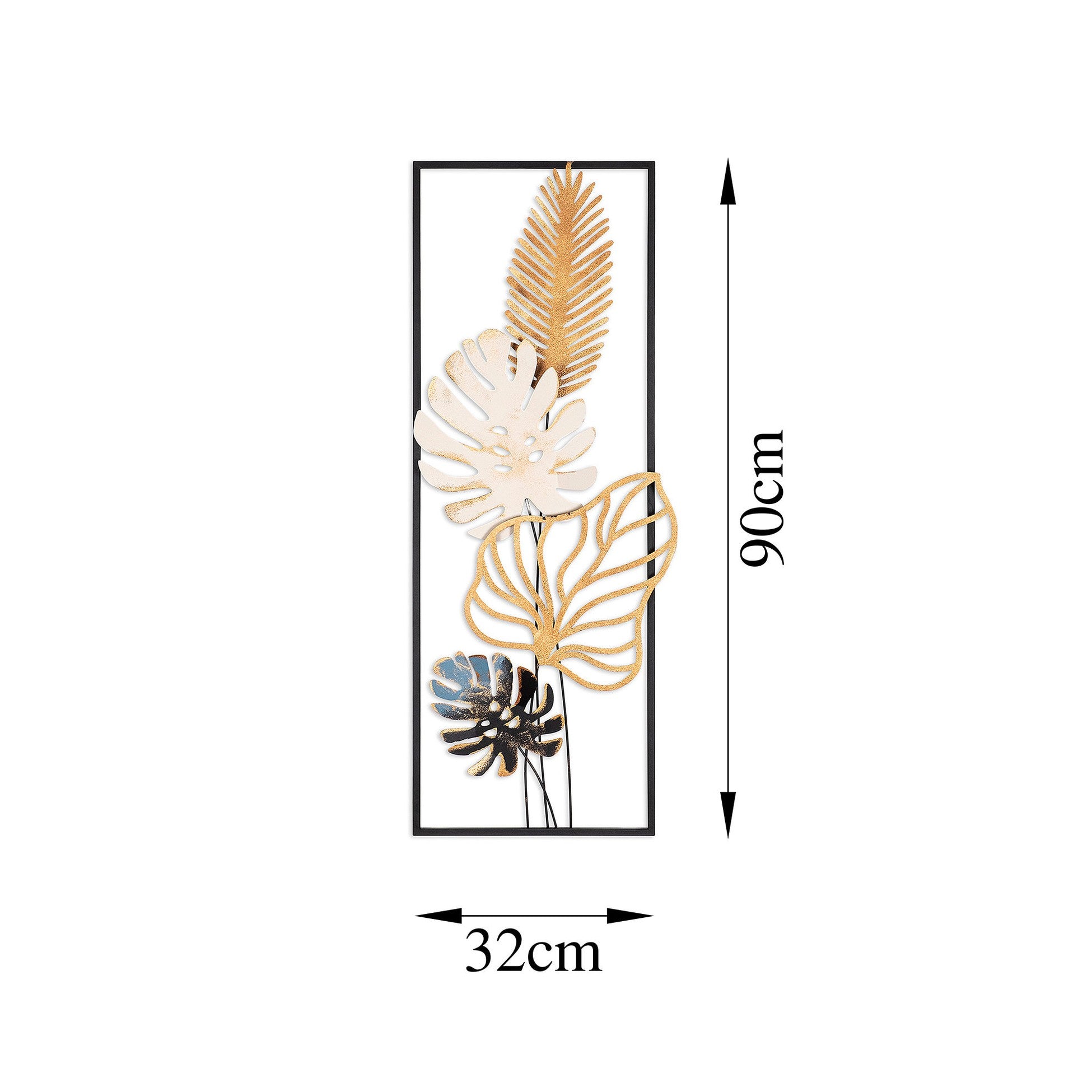 Accessoire mural en métal décoratif Palm Leaves