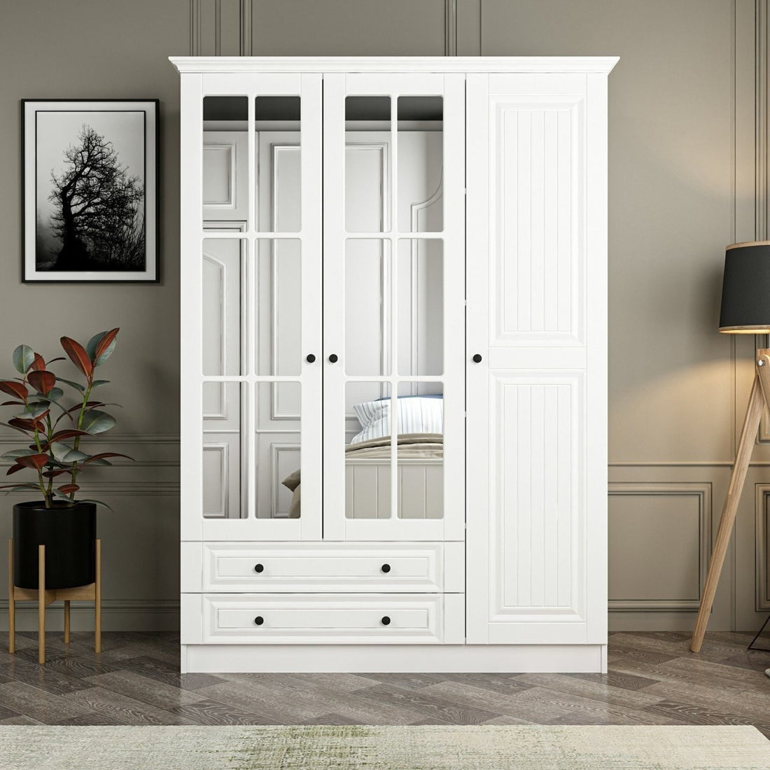 Armoire Kale 3 Mebran Kapak 210 - White