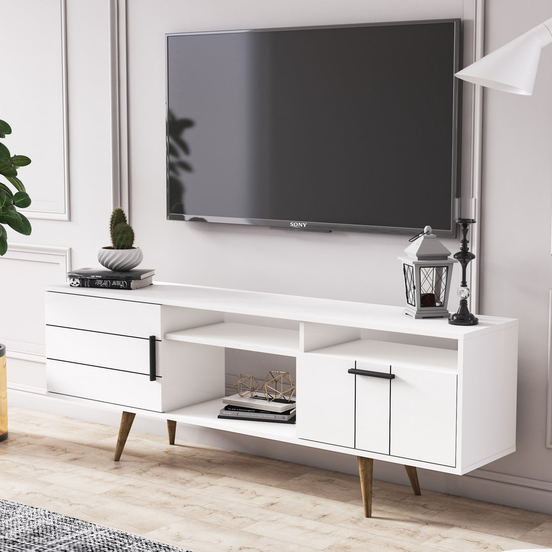 Termini Meuble Tv blanc 179,5x63,2cm