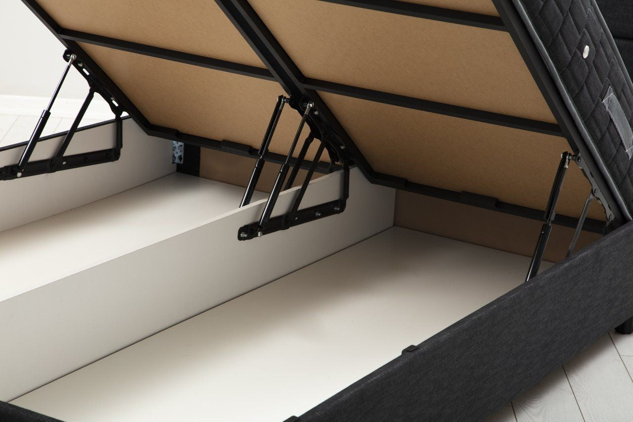 Base de lit double et tête de lit Motya 140 x 200 - Anthracite