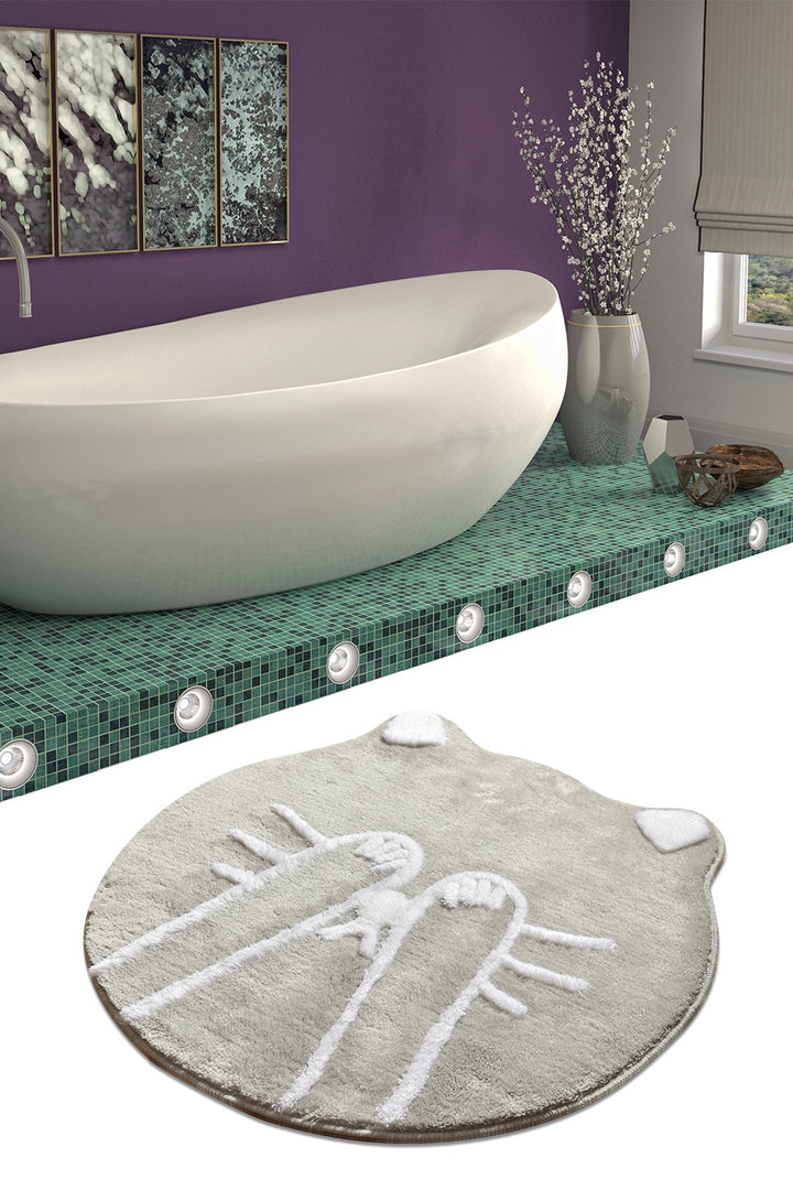 Bathmat en acrylique Shy Cat - Grey