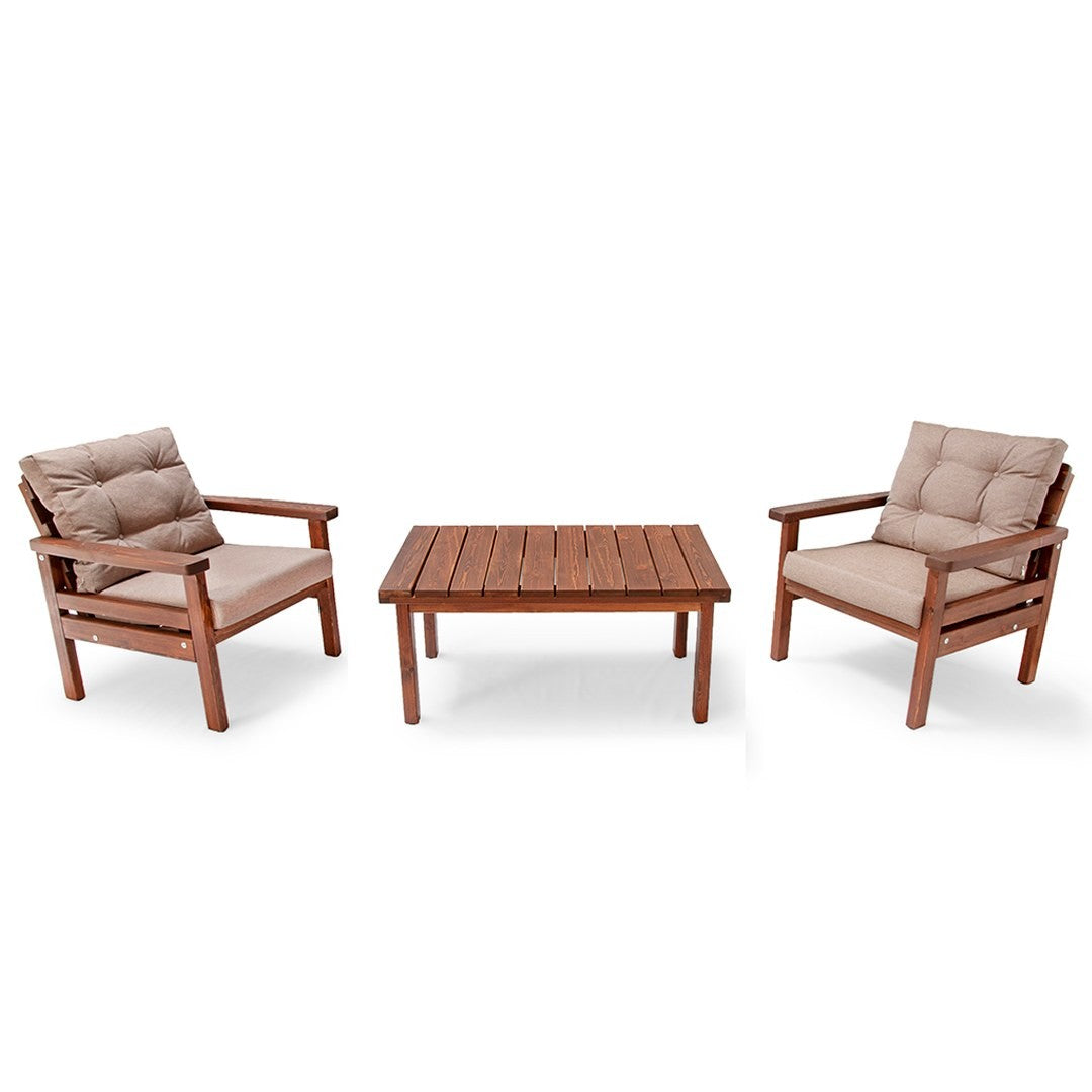 Ensemble de salons de jardin Milan - Latte - 11S