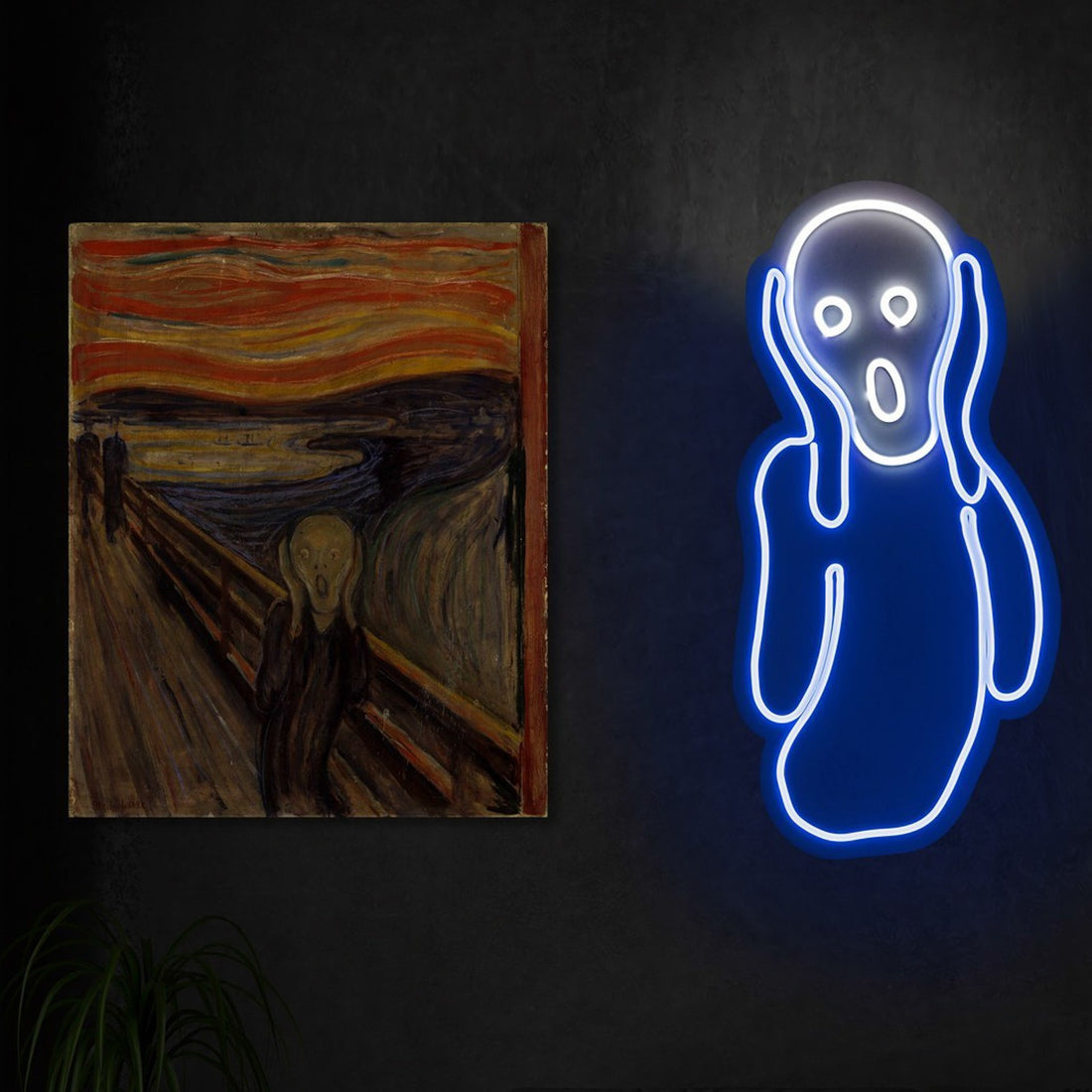 Éclairage LED en plastique décoratif Scream - Blue, White