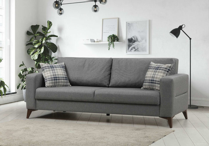 Canapé Kristal 3+1 - Dark Grey, Beige