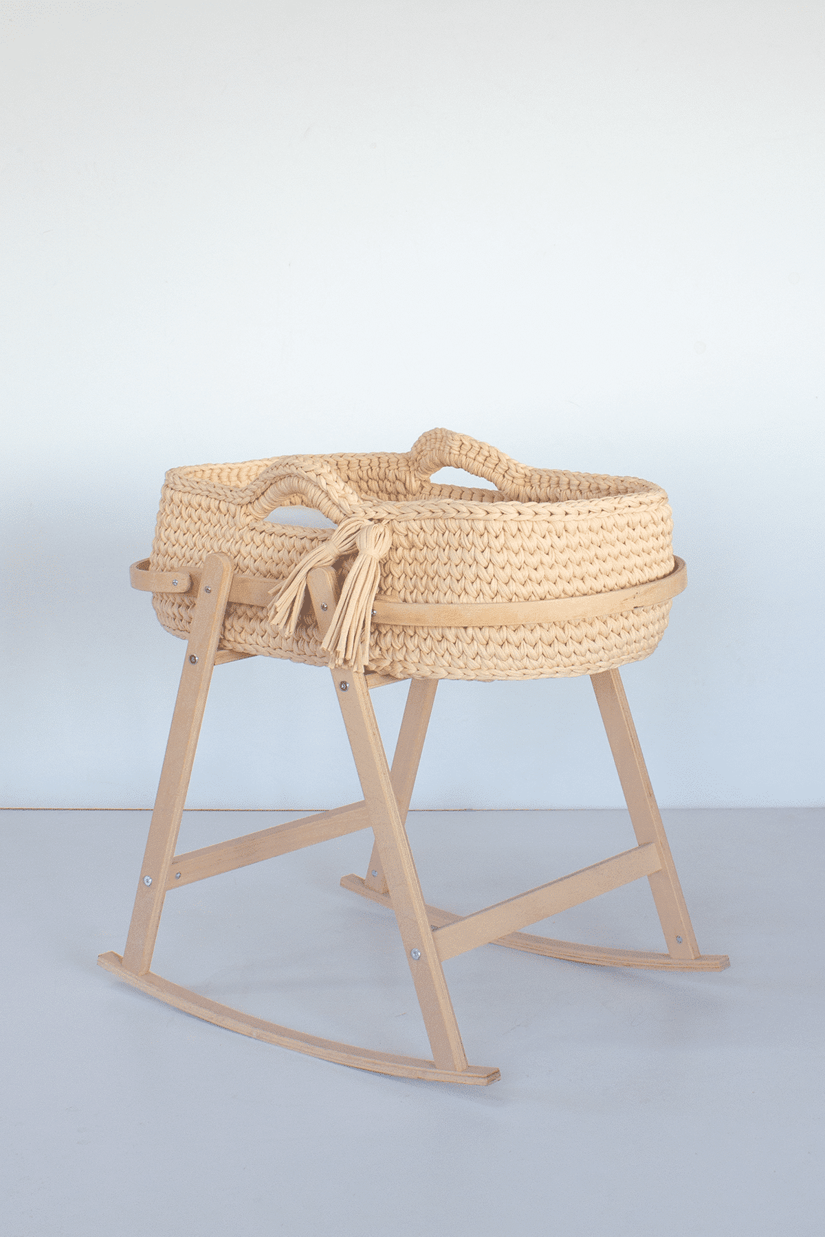 Couffin Bébé Avec Support Bois & Matelas