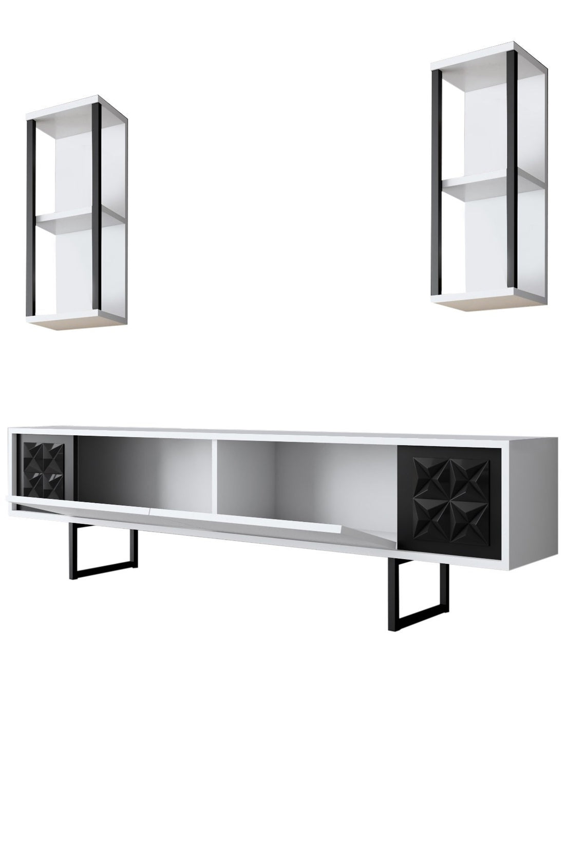 Ensemble de meubles de salon Black Line Set - White, Black
