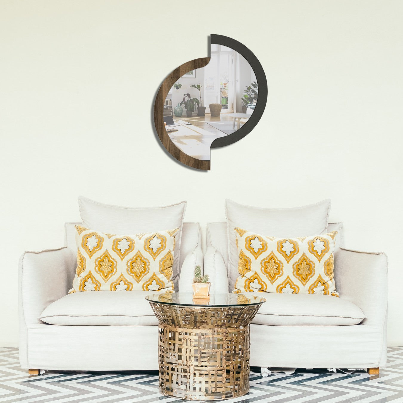 Miroir décoratif en aggloméré Igero