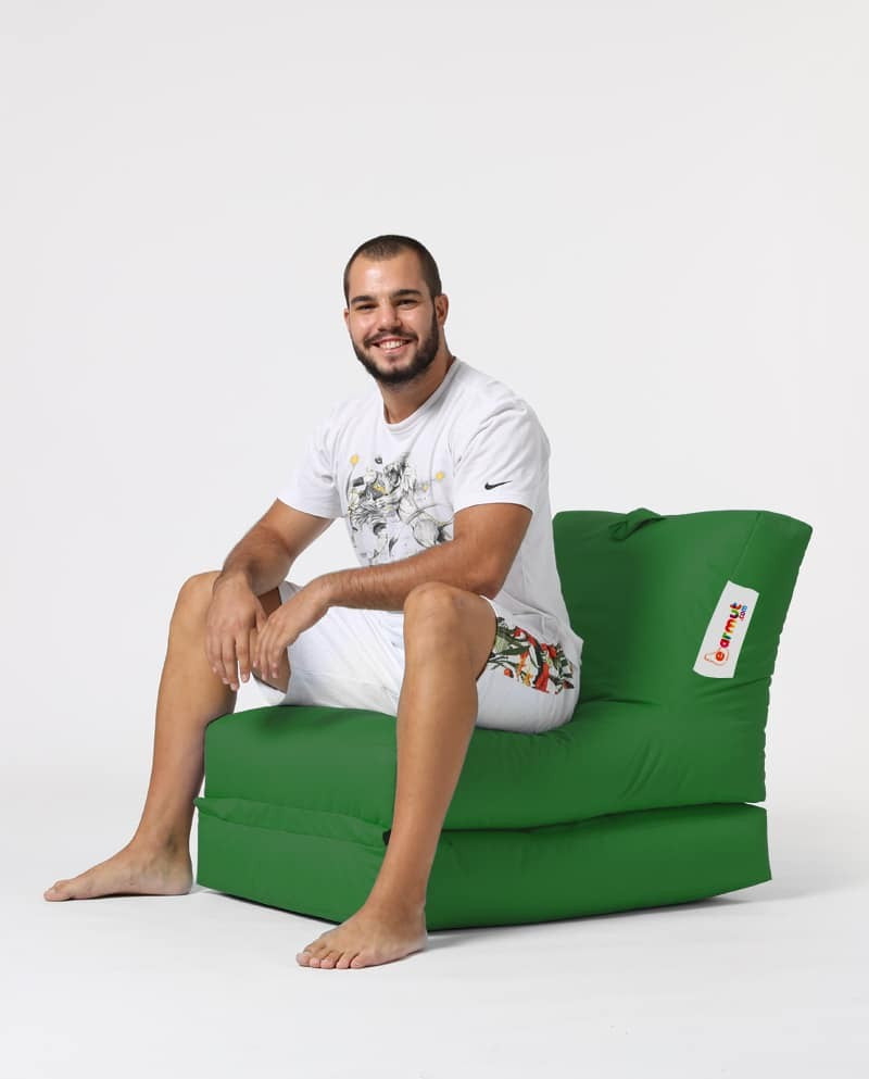 Siesta Pouf convertible / coussin de sol Vert