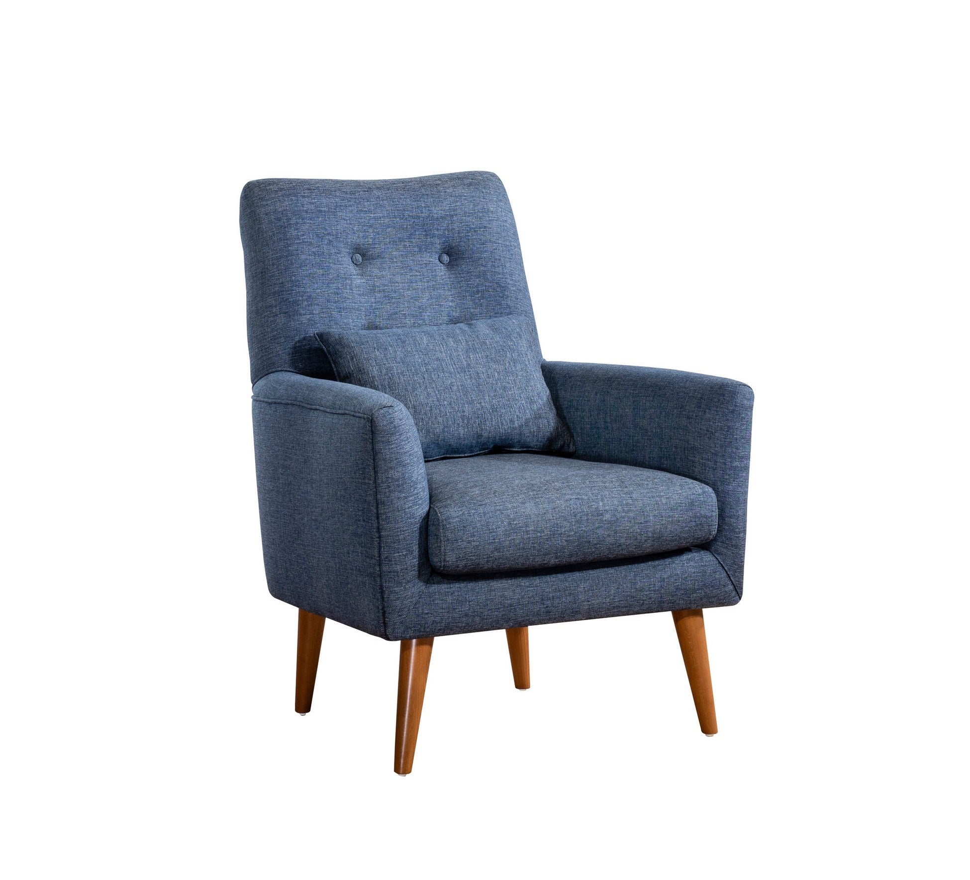 Ensemble canapé convertible 2 places et fauteuil Ikaria Tissu Bleu