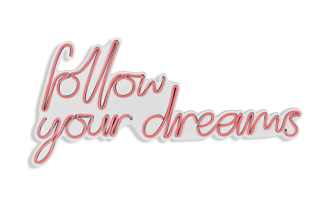 Éclairage LED en plastique décoratif Follow Your Dreams - Pink