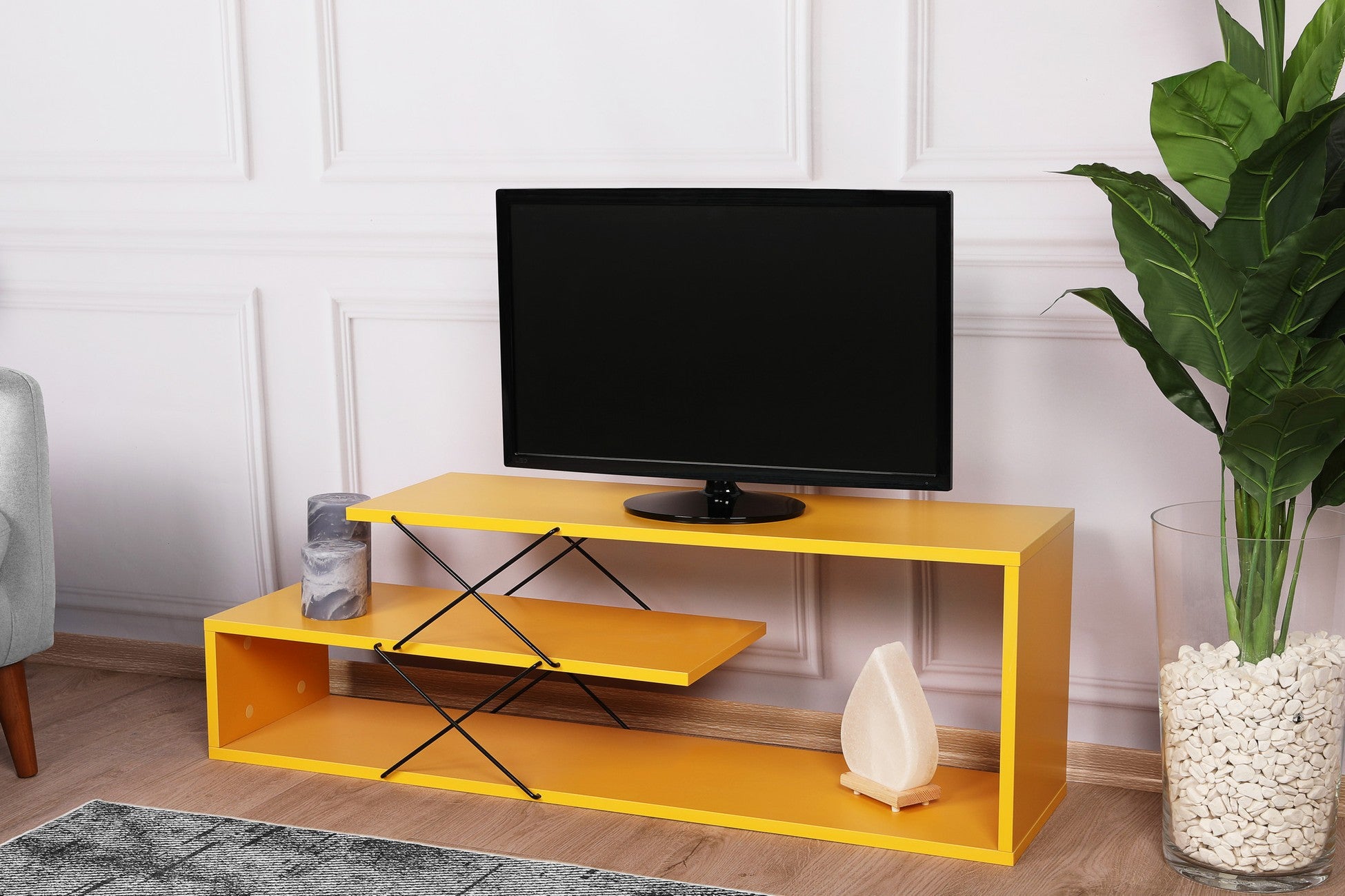 Meuble TV Zigzag - Yellow