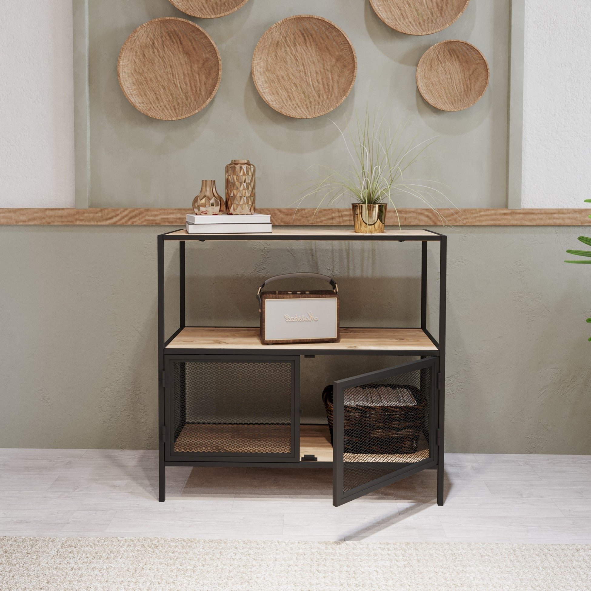 Console Tatu - Black, Oak