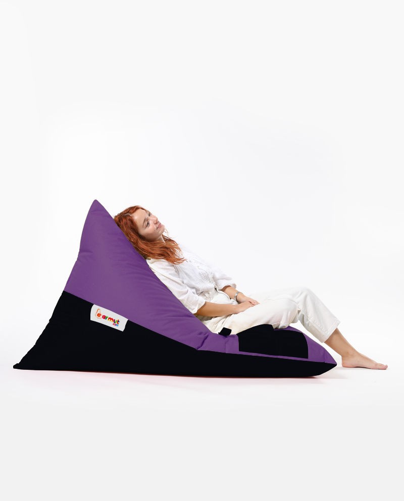 Pouf de jardin Pyramid Large Double Color Bed Pouf - Purple
