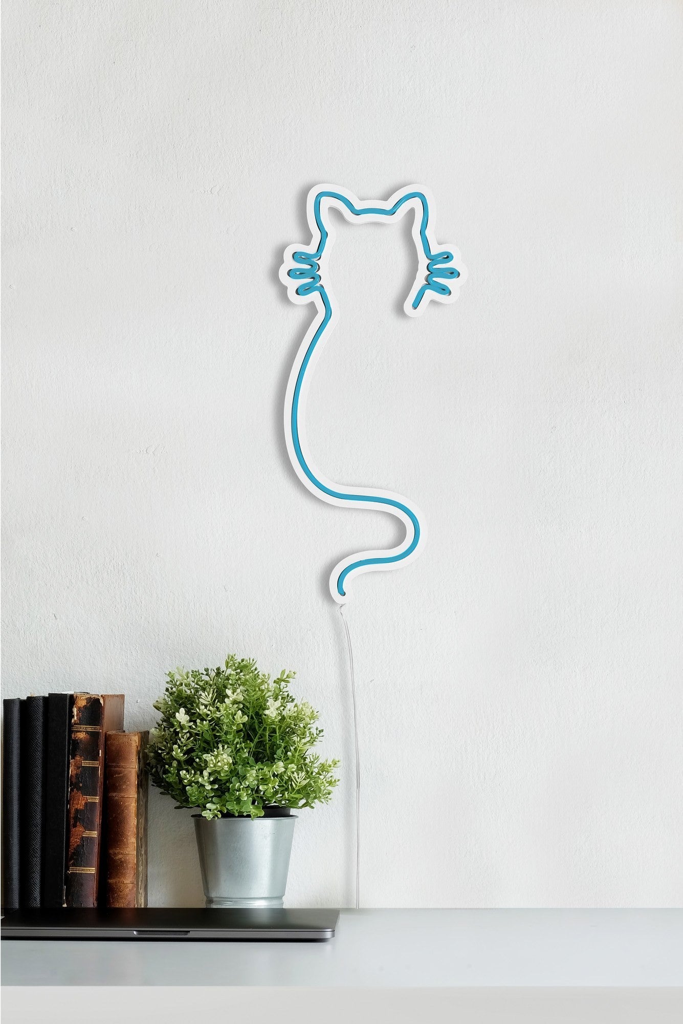 Éclairage LED en plastique décoratif Cat - Blue