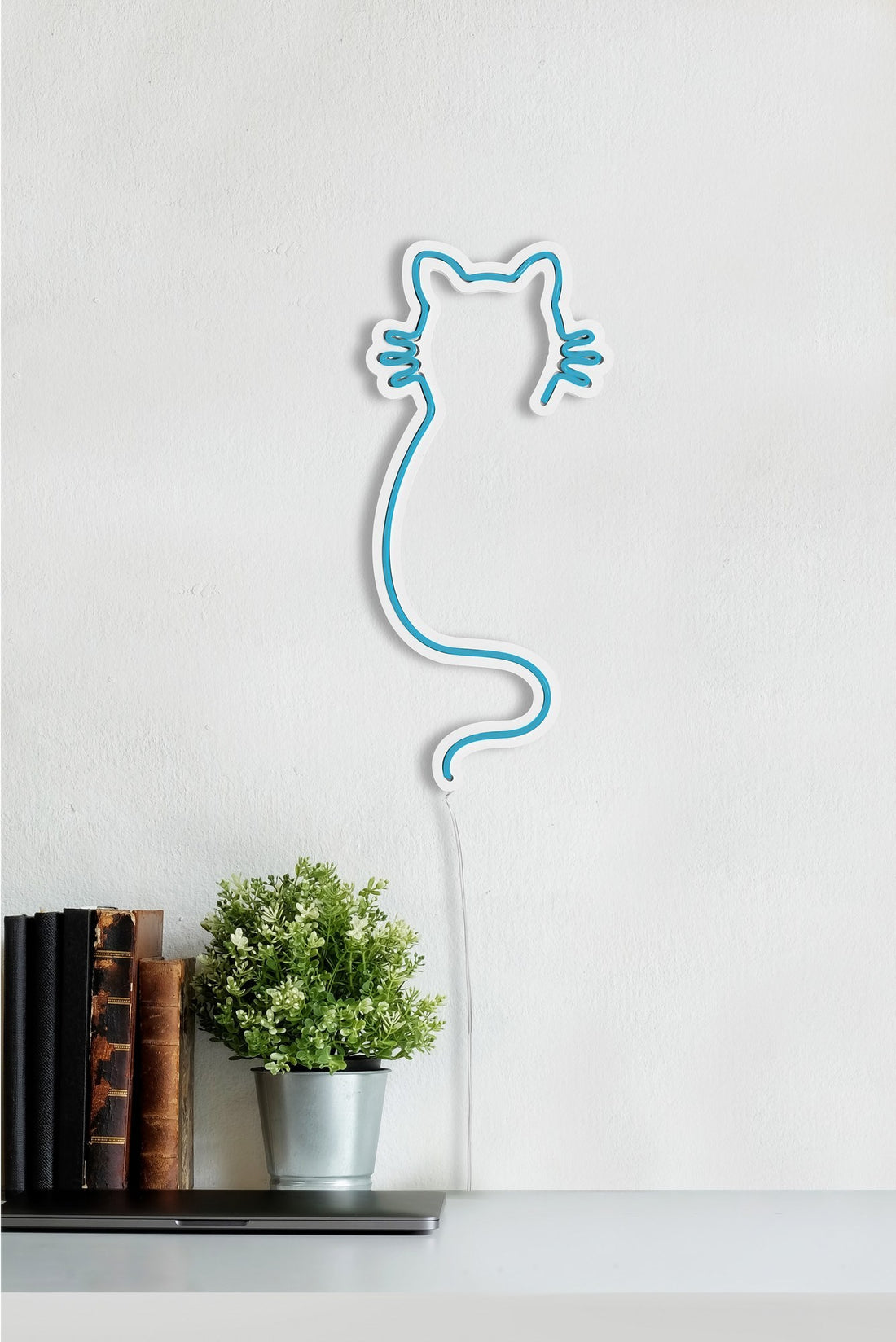 Éclairage LED en plastique décoratif Cat - Blue
