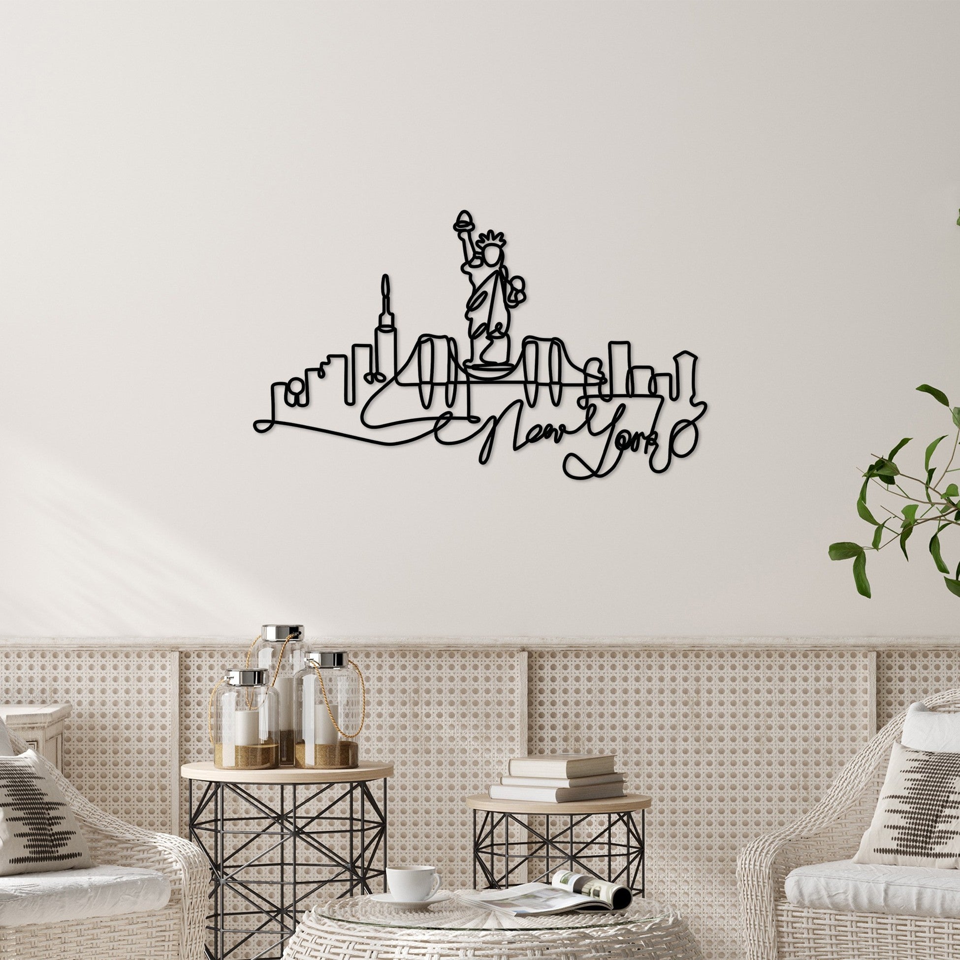 Accessoire mural en métal décoratif Newyork