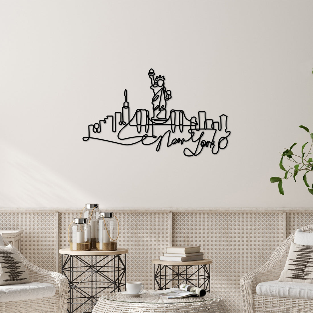 Accessoire mural en métal décoratif Newyork