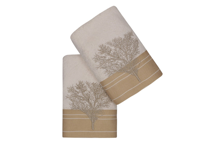 Ensemble de serviettes à main (2 pièces) Infinity - Cream