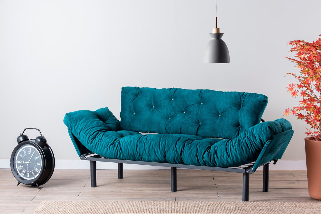 Canapé-lit 3 places Nitta Triple - Petrol Green