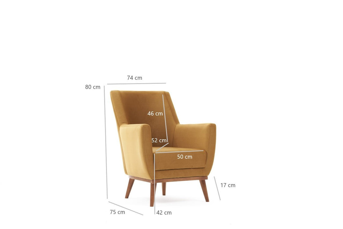 Fauteuil à oreilles Gonca - Gold