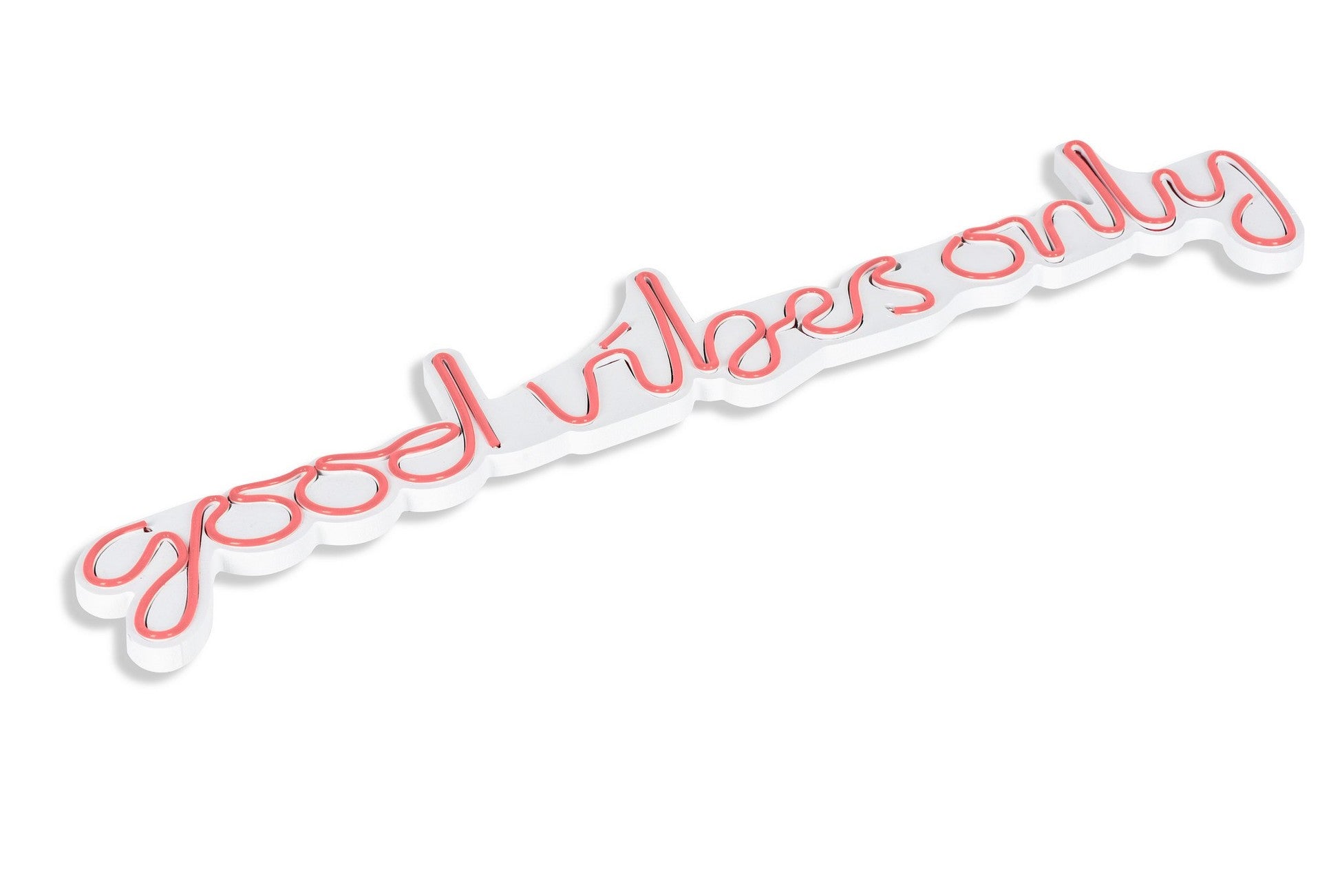 Éclairage LED en plastique décoratif Good Vibes Only - Pink